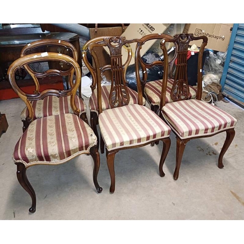 5044 - PAIR OF EARLY 20TH CENTURY MAHOGANY HAND CHAIRS WITH FRET WORK BACKS BY JAMES GARVIE & SONS, ABERDEE... 