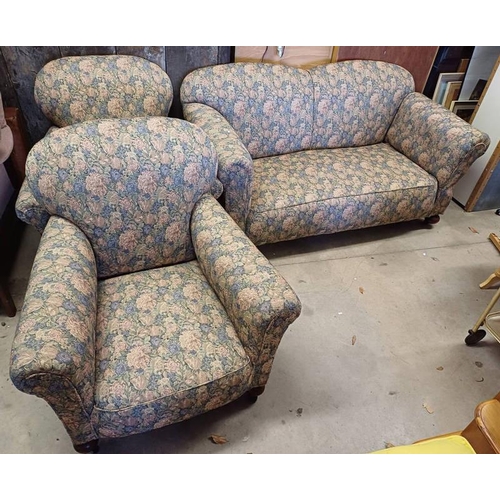 5060 - LOT WITHDRAWN 20TH CENTURY OVERSTUFFED 3-PIECE LIVINGROOM SUITE