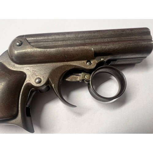 1400 - REMINGTON ELLIOT'S PATENT .32 FOUR SHOT DERRINGER PISTOL, MAKERS MARK TO BARRELS, FRAME AND BARREL S... 