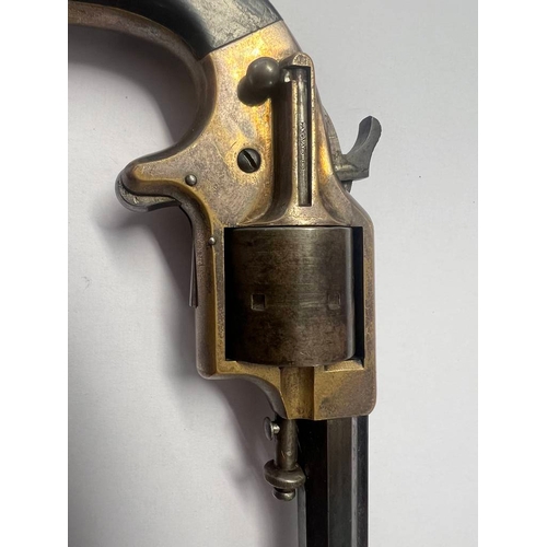 1500 - EAGLE ARMS & CO NEW YORK CAP FIRE REVOLVER, 7.5 CM LONG BARREL WITH NAME TO TOP FLAT, 2205 STAMPED T... 