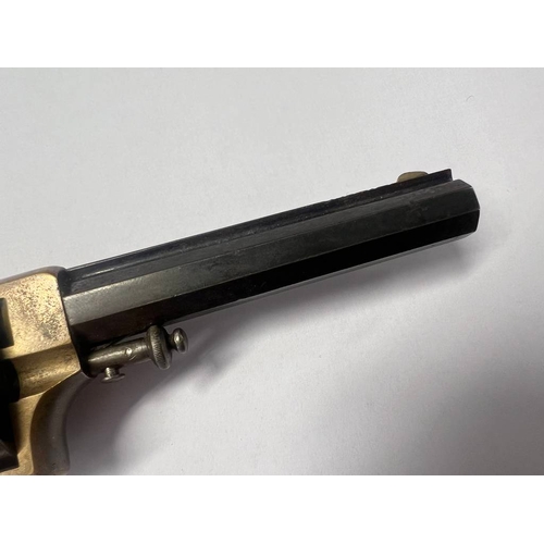 1500 - EAGLE ARMS & CO NEW YORK CAP FIRE REVOLVER, 7.5 CM LONG BARREL WITH NAME TO TOP FLAT, 2205 STAMPED T... 