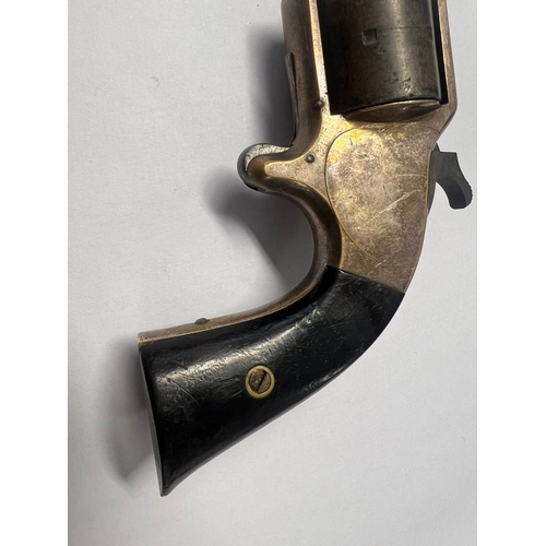 1500 - EAGLE ARMS & CO NEW YORK CAP FIRE REVOLVER, 7.5 CM LONG BARREL WITH NAME TO TOP FLAT, 2205 STAMPED T... 