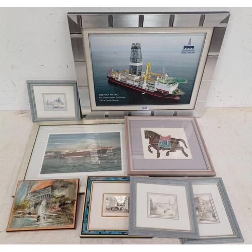 1035 - SELECTION OF PRINTS ETC TO INCLUDE : ROBERT G LLOYD, MV TEMBEK PRINT WITH C.O.A. TO REVERSE, FRAMED ... 