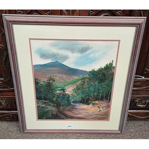 1044 - ERIC AULD - (ARR) CLACHNABEN FOREST WALK SIGNED FRAMED OIL PAINTING 49 X 43 CM