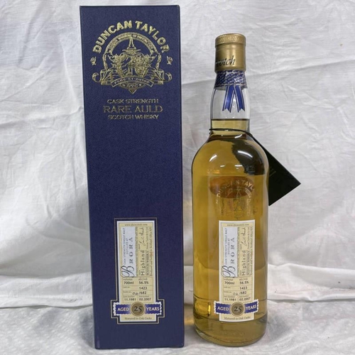 2025J - 1 BOTTLE BRORA 25 YEAR OLD CASK STRENGTH SINGLE MALT WHISKY, DISTILLED 11.1981, DUNCAN TAYLOR BOTTLI... 