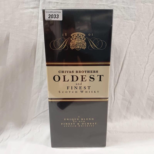 2033 - 1 BOTTLE CHIVAS BROTHERS OLDEST & FINEST BLENDED MALT WHISKY - 1 LITRE, 43% VOL. IN SEALED BOX