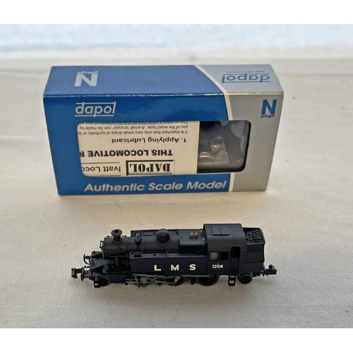 2172 - DAPOL 25-015-001 IVATT 2-6-2T  1208 LMS BLACK STEAM LOCOMOTIVE. BOXED