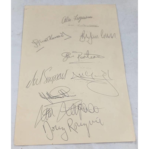 2480 - AUTOGRAPHED MENU FROM ABERDEEN F.C '50 CLUB' 1983 INCLUDING SIGNATURES OF ALEX FERGUSON, NEIL SIMPSO... 