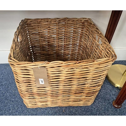 258 - WICKER LOG BASKET