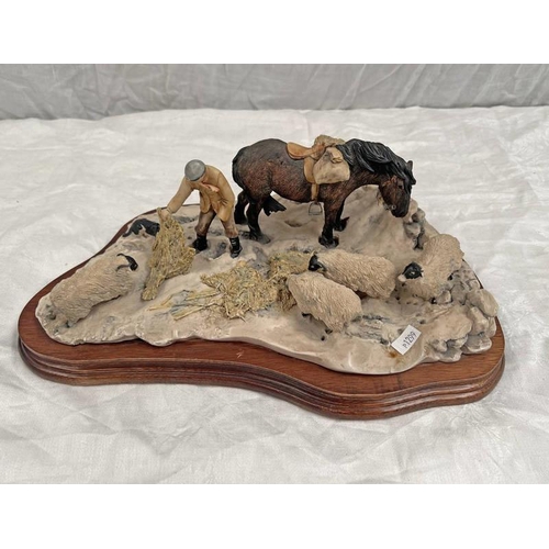 3208 - BORDER FINE ARTS SHEPHERD WITH SHEEP