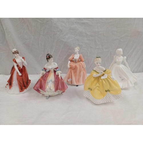 3312 - 2 ROYAL DOULTON FIGURES - SOUTHERN BELLE HN2229, LAST WALTZ HN 2315, COALPORT FIGURE ETC.