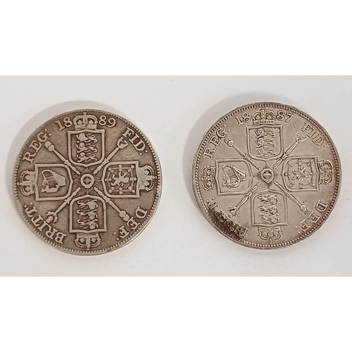 4067 - 1887 & 1889 VICTORIA DOUBLE FLORIN