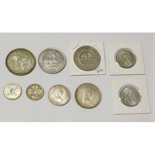 4068 - SELECTION OF VARIOUS COMMONWEALTH COINAGE TO INCLUDE 1937 AUSTRALIA CROWN, 1948 SOUTH AFRICA 5 SHILL... 