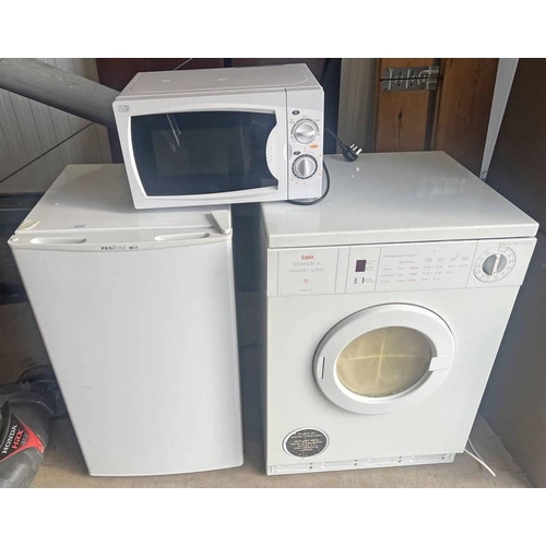 6002 - PRO-LINE FRIDGE, CREDA TUMBLE DRYER & CURRY'S ESSENTIALS MICROWAVE