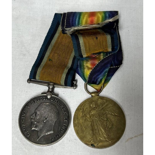 1107 - WW1 PAIR OF MEDALS AWARDED TO T4-236547 DVR H LOWE ASC