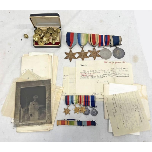 1292 - WW2 ROYAL NAVY LONG SERVICE GROUP OF FIVE MEDALS AWARDED TO M.36041 ALEX ARTHUR ALLSUP S.B.P.O.  HMS... 