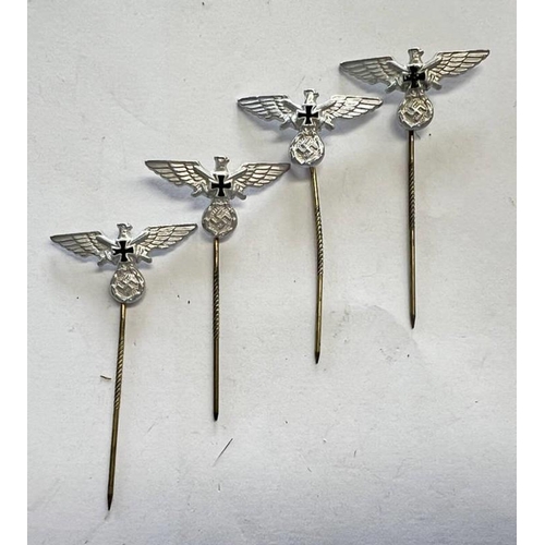 1368 - FOUR WW2 STYLE GERMAN STICK PINS