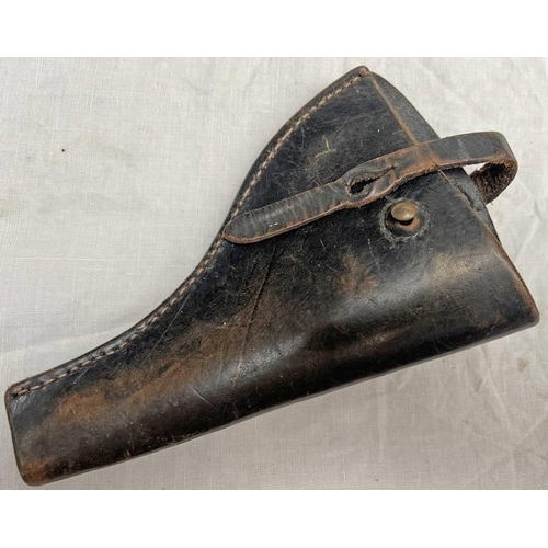 1369 - LEATHER PISTOL / REVOLVER HOLSTER, 22CM LONG