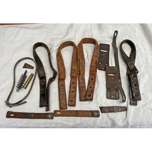 1372 - LEATHER STRAPS FOR AMMUNITION BOXES, MACHINE GUN AMMO BOXES, ETC