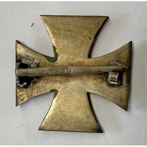 1383 - WW1 STYLE IRON CROSS WITH CLASP TO REAR MARKED L/16