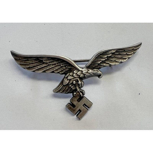 1427 - WW2 STYLE GERMAN LUFTWAFFE BADGE, NO MARKINGS, 8.5CM ACROSS