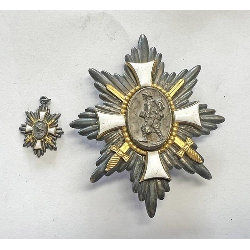 1475 - WW1 GERMAN STYLE HAMBURG CROSS REAR MARKED DEUTSCHES FELD-EHRENZEICHEN HAMBURG 3 GES GESCH ALONG WIT... 