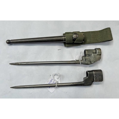 1508 - BRITISH NO.4 MKIII SPIKE BAYONET WITH SCABBARD & FROG, & A BRITISH NO.4 MKII BAYONET -2-