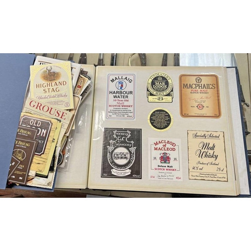 1548 - 1 FOLDER & LOOSE WHISKY LABELS TO INCLUDE THE EMINENT ABERDONIAN, DEWARS, FORTIES, JOHNNIE WALKER, R... 