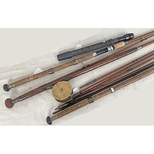 1617 - FISHING RODS - MALLOCHS OF PERTH ''THE MCCONELL''  3 PIECE GREENHEART ROD, 2 PIECE MALLOCHS ROD, 3 P... 