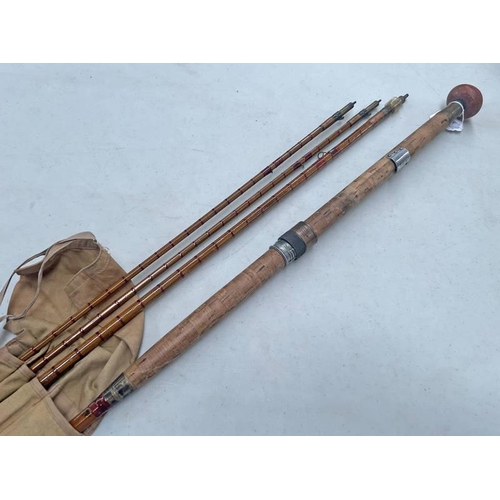 1623 - HARDY PALAKONA ''THE WYE ROD'' 3 PIECE ROD WITH SPARE IN A HARDY ROD BAG