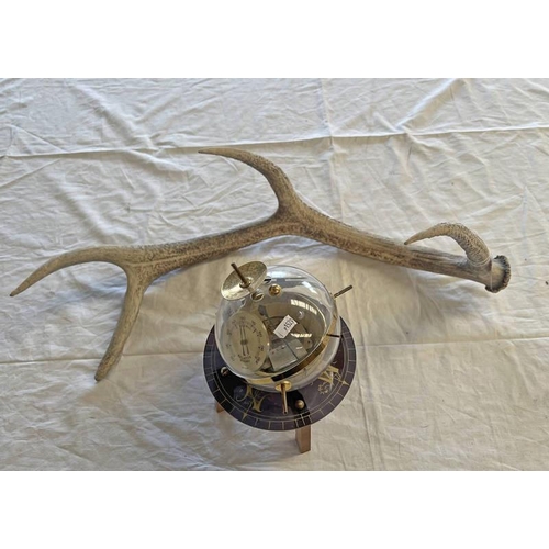 1633 - HUGER BAROMETER & A 4 POINT ANTLER -2-