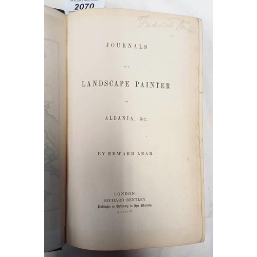 2070 - JOURNALS OF A LANDSCAPE PAINTER IN ALBANIA, BY EDWARD LEER - 1851