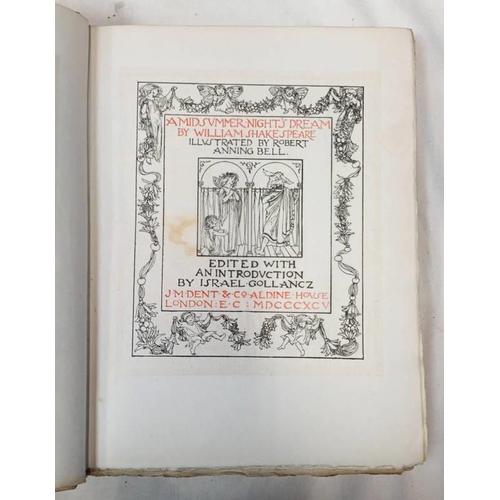 2109 - A MIDSUMMER NIGHTS DREAM BY WILLIAM SHAKESPEARE, ILLUSTRATED BY ROBERT ANNING BELL, EDITED WITH AN I... 