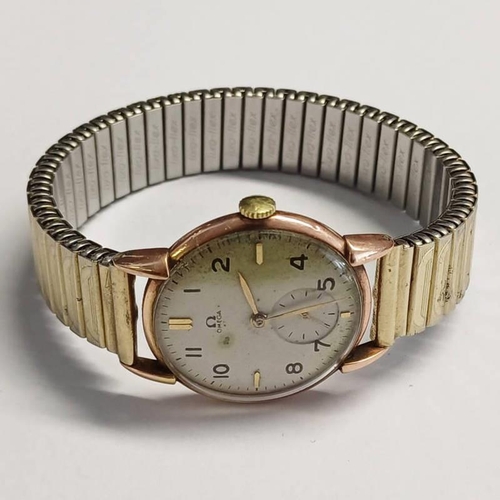 211 - 9CT GOLD OMEGA GENTS AUTOMATIC WRISTWATCH