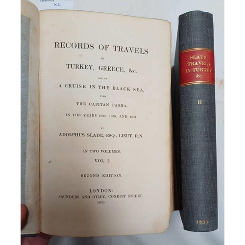 2152 - RECORDS OF TRAVELS IN TURKEY, GREECE, ETC AND OF A CRUISE IN THE BLACK SEA, WITH THE CAPTAIN PASHA, ... 