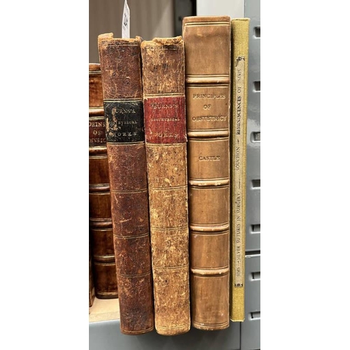 2241 - 2 FULLY LEATHER BOUND COPIES OF BURN'S OBSTETRICAL WORKS: THE ANATOMY OF THE GRAVID UTERUS; OBSERVAT... 