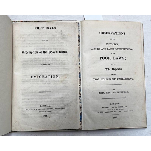 2310 - PROPOSALS FOR THE REDEMPTION OF THE POOR'S RATES BY MEANS OF EMIGRATION - 1817, AND OBSERVATIONS ON ... 