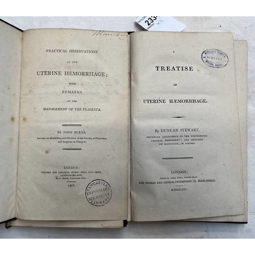 2334 - A TREATISE ON UTERINE HAEMORRHAGE BY DUNCAN STEWART - 1816, AND PRACTICAL OBSERVATIONS ON THE UTERIN... 