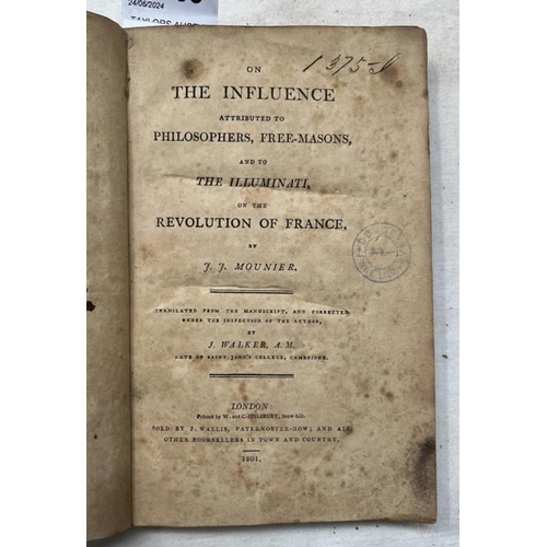 2383 - ON THE INFLUENCE ATTRIBUTED TO PHILOSOPHERS, FREE-MASONS AND TO THE ILLUMINATI, ON THE REVOLUTION OF... 