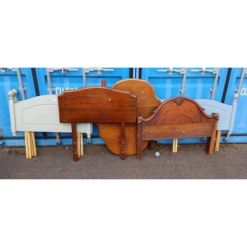 5055 - SELECTION OF VARIOUS WOODEN HEADBOARDS