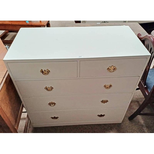 5150 - PAINTED CHEST OF 2 SHORT OVER 3 LONG DRAWERS