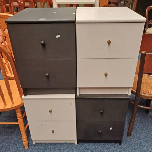 5285 - 4 PAINTED 2 DRAWER BEDSIDE CHESTS