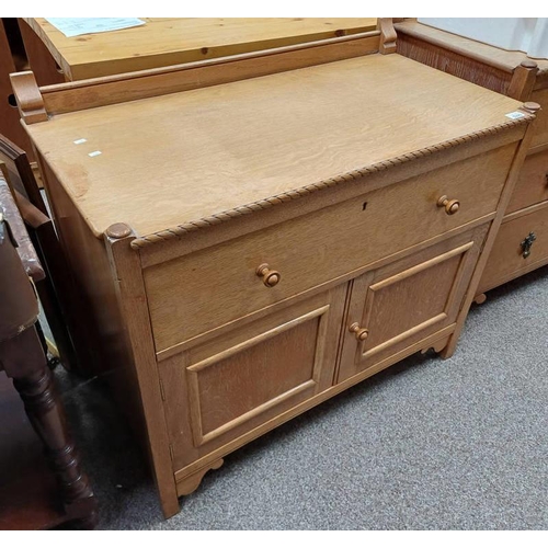 5325 - OAK SIDEBOARD WITH 2 DRAWER OVER 2 PANEL DOORS MARKED WYLIE & LOCHHEAD LTD, GLASGOW, HEIGHT 83CM X W... 