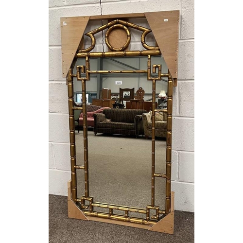 5434 - 19TH CENTURY STYLE GILT FRAMED MIRROR 125 CM TALL X 66 CM WIDE