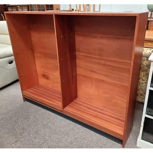 5463 - TEAK BOOKCASE WITH SHELVED INTERIOR LENGTH  153 CMS