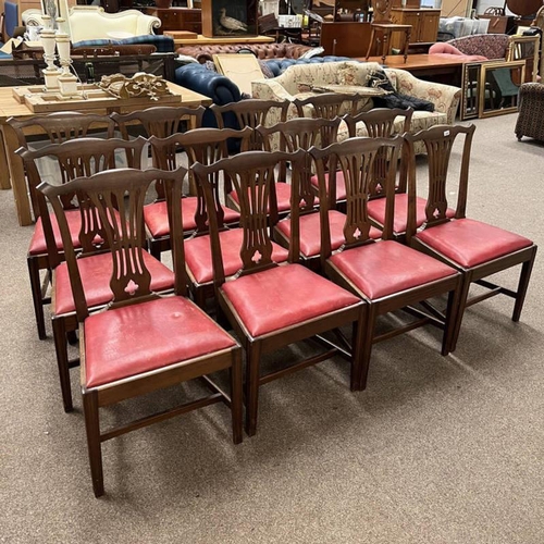 5495 - SET OF 12 19TH CENTURY MAHOGANY DINING CHAIRS