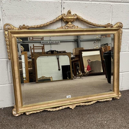 5508 - GILT FRAMED BEVELLED EDGE MIRROR, SIZE OF GLASS 55 X 84 CM