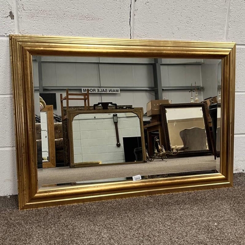 5522 - GILT FRAMED BEVELLED EDGE MIRROR 71 X 101 CM