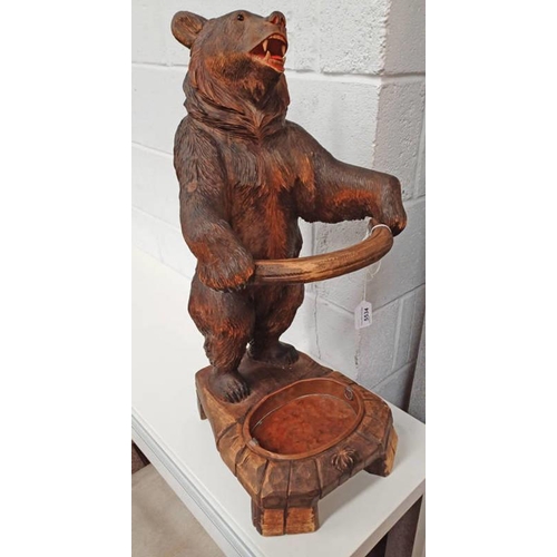 5534 - BLACK FOREST BEAR STICK STAND, 70CM TALL