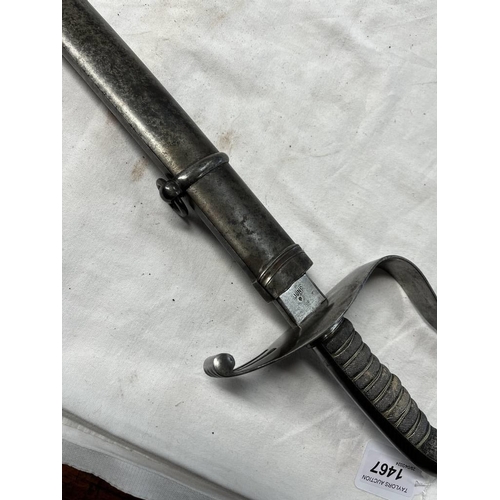 1218 - M1861 MOUNTAIN TROUP SABRE BY JUNG NO 27 WITH 66 CM LONG SHORTENED BLADE FOR THE 26TH LANDSTURM MOUN... 